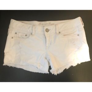 White American Eagle Ripped Shorts